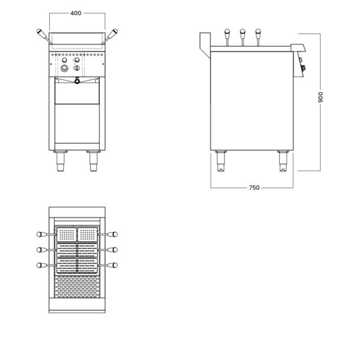 15176138467 Cozedor de massas gabinete com porta desenhotecnico Relux PRD02407