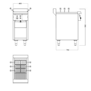 Cozedor de Massas Gabinete com Portas