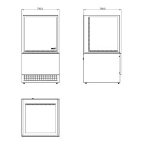 Vitrine Aquecida Alta 700 Linha Diamante