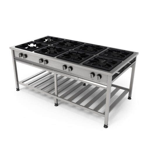 15185973144 Fogao a gas 8 bocas centro Grelha 40cm Relux PRD02378 1