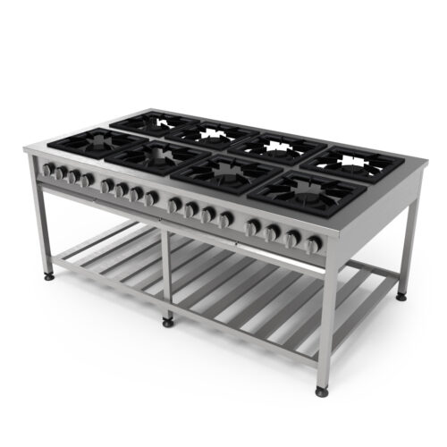 15185973314 Fogao a gas 8 bocas encosto Grelha 40cm Relux PRD02377