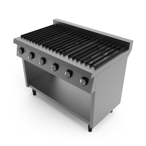 15186972065 Fogao a Gas Modular com Gabinete sem Porta em inox 6 Bocas Relux PRD03308