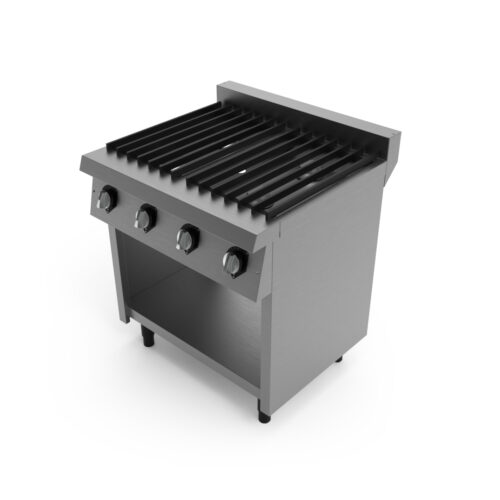 15186972247 Fogao a Gas Modular com Gabinete sem Porta em inox 4 Bocas Relux PRD02357