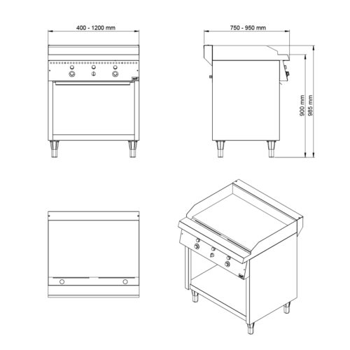 15190924591 Chapa quente Eletrica de Gabinete 750950 Relux dt 1