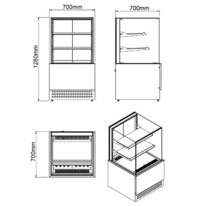 Vitrine Refrigerada Alta 700 Linha Diamante