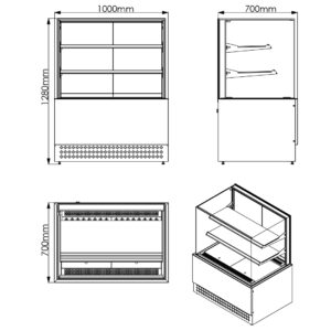 Vitrine Refrigerada Alta 1000 Linha Diamante