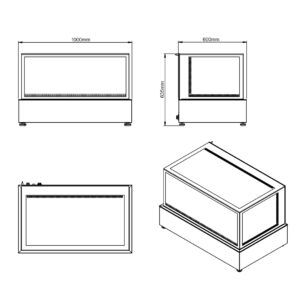 Vitrine Neutra de Sobrepor 1000 Linha Diamante